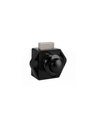 Cierre para puertas con pulsador negro