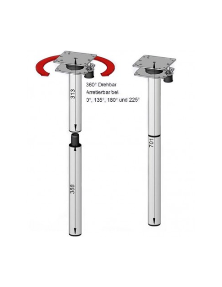 Pie de mesa giratorio