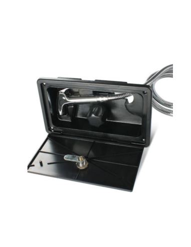 Ducha exterior negra agua fría/caliente