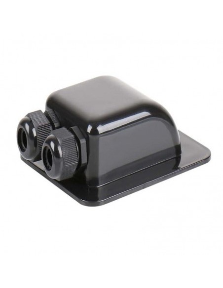 Pasatechos solar de 2 vías para cableado de paneles NEGRO