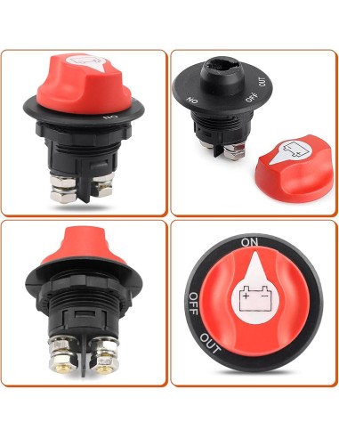 Desconectador de baterías mini 100A con mando...