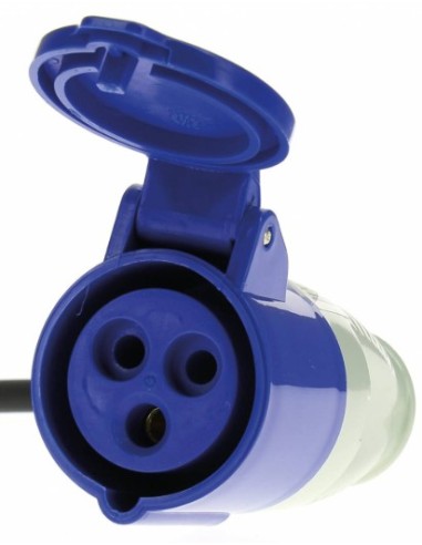 Adaptador toma Shuko macho a CEE17 hembra