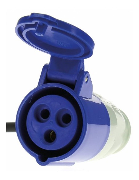 Adaptador toma Shuko macho a CEE17 hembra