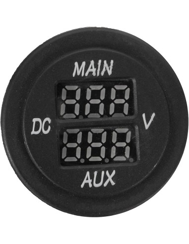 Doble voltímetro digital 12V redondo para...