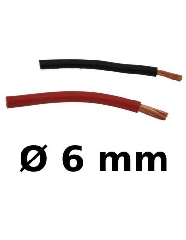 Cable eléctrico flexible 6 mm² rojo o negro –...
