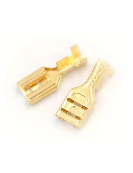 Terminales Conectores Faston pala 6,3 mm sin aislar – Pack 20 unidades