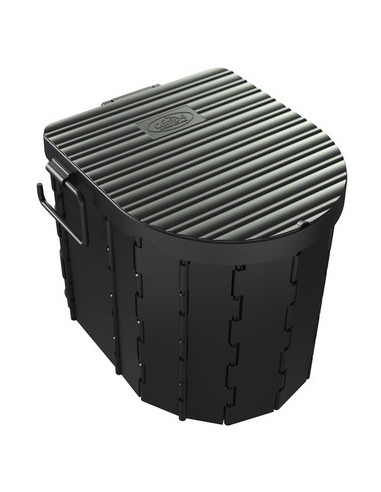 Inodoro plegable mini negro portátil para...