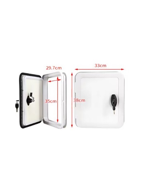 Portón de Servicio para WC – Blanco o Negro | Autocaravana y Camper