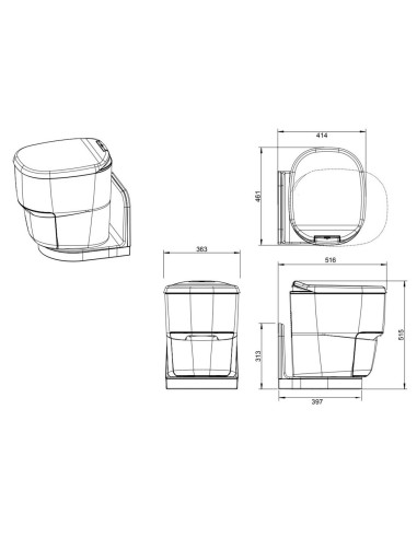 WC Eléctrico Seco Clesana C1 – Adaptador en L |...