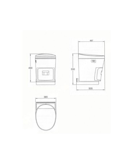 WC Patuano Excellence 12V – Inodoro sin Agua con Bolsas Termoselladas (30 Bolsas Incluidas)